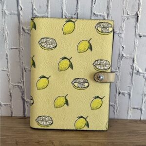 NWT Coach Notebook With Lemon Print CAO42